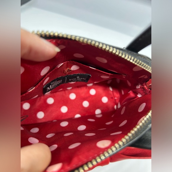Kate Spade Black Leather Minnie Mouse Mini Maise Crossbody Bag - Picture 4 of 6